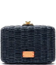 【送料無料】 フランセスバレンタイン レディース クラッチバッグ バッグ Paige Wicker Box Chain Strap Clutch Bag Navy