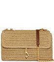 【送料無料】 レベッカミンコフ レディース ショルダーバッグ バッグ Edie Medium Straw Dog Clip Crossbody Bag Natural/Tawny