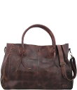 【送料無料】 ベッドステュ レディース ハンドバッグ バッグ Rockaway Stitch-Detail Distressed Satchel Bag Teak Rustic