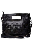 【送料無料】 ベッドステュ レディース ハンドバッグ バッグ Orchid Studded Woven Leather Satchel Bag Black Ru...