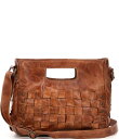 【送料無料】 ベッドステュ レディース ハンドバッグ バッグ Orchid Studded Woven Leather Satchel Bag Cognac D...