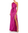 【送料無料】 マックダガル レディース ワンピース トップス Sleeveless Pleated One Shoulder Thigh High Slit S...