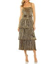 【送料無料】 マックダガル レディース ワンピース トップス Sleeveless Square Neck Tiered Ruffled Detail Dres...