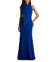【送料無料】 タダシショージ レディース ワンピース トップス Crepe Halter Mock Neck Taffeta Bow Sleeveless Go...
