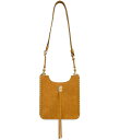 【送料無料】 レベッカミンコフ レディース ショルダーバッグ バッグ Darren Suede Mini Feed Whipstitch Crossbody Bag Oro