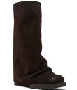 【送料無料】 スティーブ マデン レディース ブーツ・レインブーツ シューズ Benton Suede Foldover Moto Mid Boots Brow...