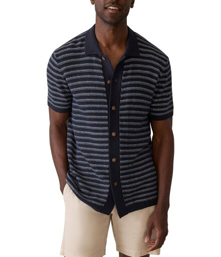 【送料無料】 ファレティ メンズ シャツ トップス Big & Tall Short Sleeve Sweater Shirt Northern Depths Stripe 【送料無料】 ファレティ メンズ シャツ トップス Big & Tall Short Sleeve Sweater Shirt Northern Depths Stripe