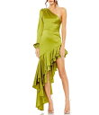 【送料無料】 マックダガル レディース ワンピース トップス Charmeuse Satin One Shoulder Long Balloon Sleeve ...
