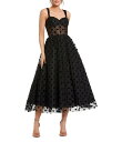 【送料無料】 マックダガル レディース ワンピース トップス Polka Dot Net Bustier Sweetheart Neckline A-Line ...