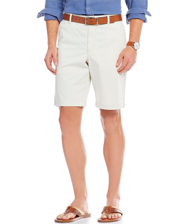 【送料無料】 トッミーバハマ メンズ ハーフパンツ・ショーツ ボトムス Flat Front Straight Fit Stretch Sateen 10 Inseam Boracay Shorts Bleached Sand
