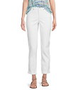 【送料無料】 エヌワイディージェイ レディース デニムパンツ ボトムス Margot High Rise Slim Straight Girlfriend Jeans Optic White