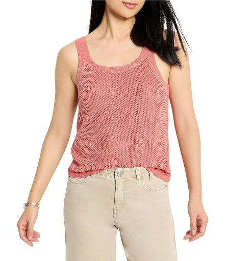 【送料無料】 ニックアンドゾー レディース シャツ トップス Mesh Stitch Scoop Neck Sleeveless Tank Red Clay 【送料無料】 ニックアンドゾー レディース シャツ トップス Mesh Stitch Scoop Neck Sleeveless Tank Red Clay