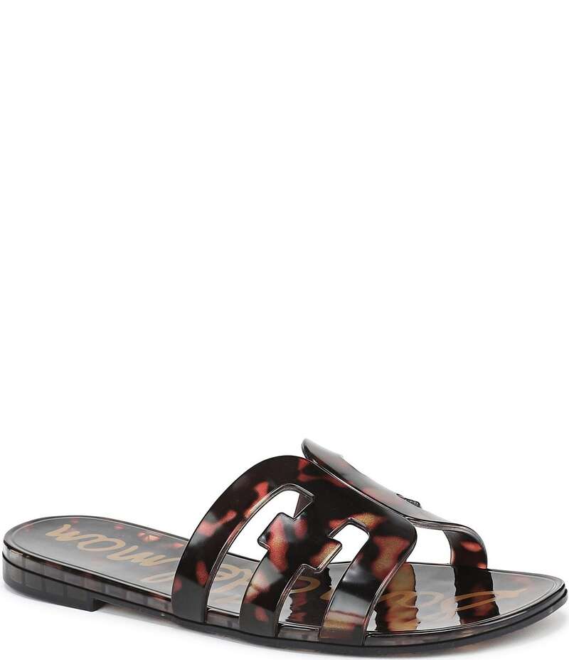 サムエデルマン レディース シューズ パンプス プリント サンダル Sam Edelman Bay Jelly Double E Tortoise Print Slide Sandals Tortoise(4)
