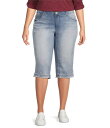 【送料無料】 デモクラシー レディース ハーフパンツ・ショーツ ボトムス Plus Size Absolution Frayed Hem Skimmer Bermuda Shorts Light Blue