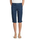【送料無料】 イントロ レディース ハーフパンツ・ショーツ ボトムス Rose Heatseal Trim Side Hem Embellished Tummy Panel Mid Rise Denim Skimmer Shorts Tidal Wash