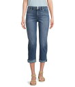 【送料無料】 コード ブルー レディース デニムパンツ ボトムス Soho High Rise Skinny Leg Double Waistband Frayed Capri Jeans Brooke Wash