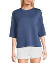 【送料無料】 ダブルゼロ レディース シャツ トップス Elbow Sleeve T-Shirt Dusty Navy|詳細画像