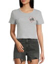 【送料無料】 ジャンクフード レディース シャツ トップス Diet Coke Heart Short Sleeve Cropped T-Shirt Sport Grey