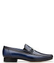【送料無料】 ベルヴェデール メンズ スリッポン・ローファー シューズ Men's Bruno Bit Buckle Leather Loafers Navy