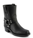 【送料無料】 フライ レディース ブーツ・レインブーツ シューズ Harness Leather 8R Leather Square Toe Moto Boot...