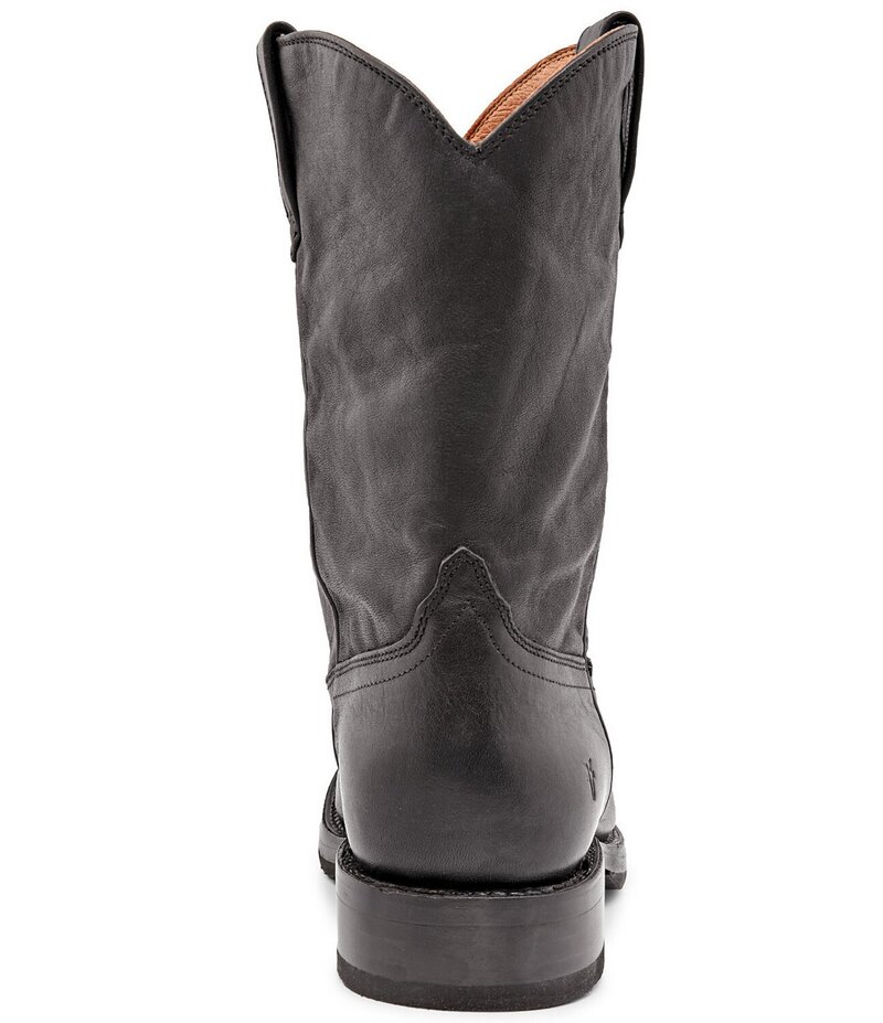 【送料無料】 フライ メンズ ブーツ・レインブーツ シューズ Men's Duke Western Roper Leather Boots Black