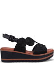 【送料無料】 ロンホワイト レディース サンダル シューズ Pippin Raffia Leather Wedge Sandals Onyx