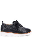 【送料無料】 ロンホワイト レディース カジュアルパンツ ボトムス Noellen Woven Leather Lace Up Wedge Sneakers Onyx