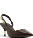 【送料無料】 テッドベーカー レディース ヒール シューズ Esme Leather Chain Slingback Pumps Dark Brown