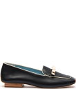 【送料無料】 フランセスバレンタイン レディース スリッポン・ローファー シューズ Suzanne Leather Bow Loafers Black/Oyster