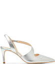 【送料無料】 ジャックロジャース レディース ヒール シューズ Ansley Nappa Leather Asymmetrical Pumps Silver