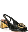 【送料無料】 カートジェイガーロンドン レディース ヒール シューズ Chelsea Snake Patent Leather Embellished Bloc...