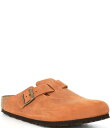 【送料無料】 ビルケンシュトック メンズ スリッポン・ローファー シューズ Men's Boston Oiled Leather Slip On Clogs Cognac
