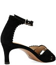 【送料無料】 ペレモーダ レディース ヒール シューズ Umelo Kid Suede Ankle Wrap Dress Sandals Black