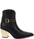 【送料無料】 ディンゴ レディース ブーツ・レインブーツ シューズ Milano Leather Studded Belt Metal Heel Western...