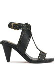【送料無料】 ヴィンスカムート レディース ヒール シューズ Faunie Leather Studded T-Strap Cone Heel Sandals ...