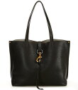 【送料無料】 レベッカミンコフ レディース トートバッグ バッグ Megan Black Leather Tote Bag Black