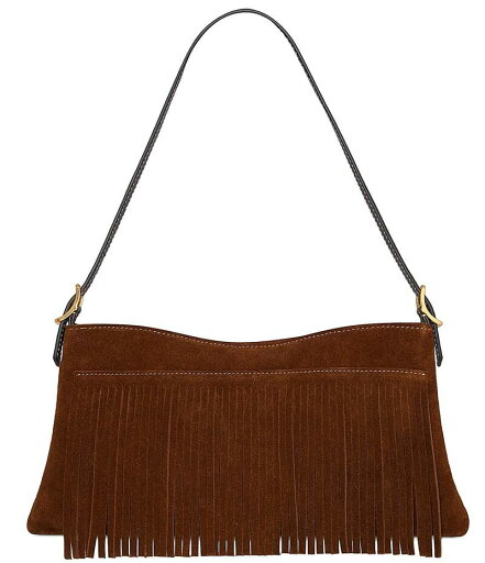 【送料無料】 レベッカミンコフ レディース ショルダーバッグ バッグ Suede Fringe Baguette Shoulder Bag Canella/Black 【送料無料】 レベッカミンコフ レディース ショルダーバッグ バッグ Suede Fringe Baguette Shoulder Bag Canella/Black
