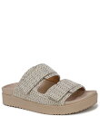 【送料無料】 バイオニック レディース サンダル シューズ Riviera Canvas Banded Slide Sandals Cream/Blue/Gold