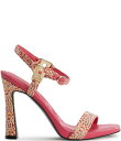 【送料無料】 カール ラガーフェルド レディース ヒール シューズ Cybil Woven Raffia Ankle Strap Dress Sandals T...