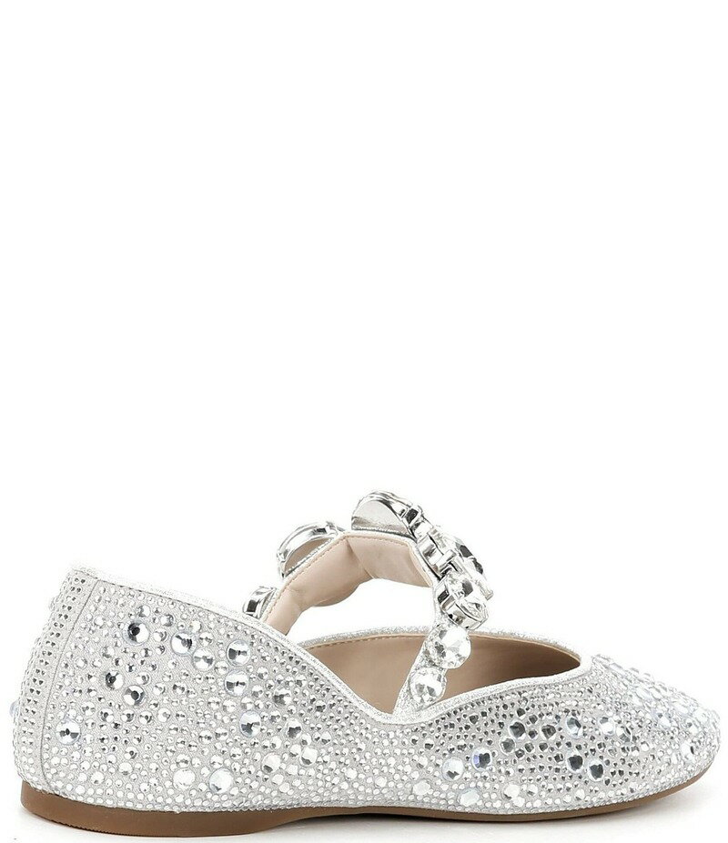 ジャンビニ レディース シューズ パンプス Gianni Bini Ryleah Rhinestone Jeweled Mary Jane Strap Dress Flats Silver シルバー