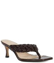 【送料無料】 デューンロンドン レディース ヒール シューズ More Braided Leather Thong Dress Sandals Brown