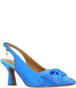 【送料無料】 ジェイレニー レディース ヒール シューズ Harlan Satin Rhinestone Slingback Bow Pumps Blue