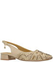 【送料無料】 ジェイレニー レディース ヒール シューズ Nicolette Fabric Rhinestone Slingback Pumps Beige
