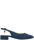 【送料無料】 ジェイレニー レディース ヒール シューズ Nicolette Fabric Rhinestone Slingback Pumps Navy