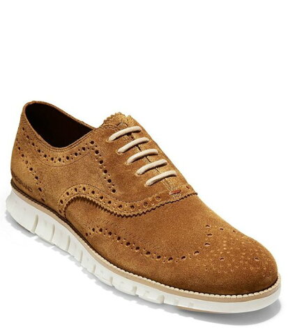 コールハーン メンズ ドレスシューズ シューズ Men's Zerogrand Wing Oxford Sneaker Bourbon Suede