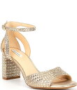 【送料無料】 アレックスマリー レディース サンダル シューズ Ellise Rhinestone Ankle Strap Dress Sandals Soft Gold