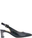 【送料無料】 ジェイレニー レディース ヒール シューズ Hadyn Lizard Print Block Heel Slingback Pumps Navy