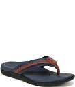 【送料無料】 バイオニック メンズ サンダル シューズ Men's Tide II Leather Toe Post Sandals Navy/Brown