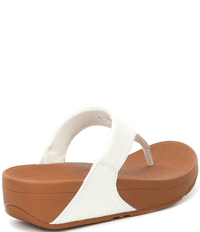 フィットフロップ レディース シューズ サンダル プラットフォーム レザー FitFlop Lulu Leather Platform Thong Wedge Sandals White ホワイト