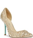 【送料無料】 ベッツィジョンソン レディース パンプス シューズ Blue by Betsey Johnson Chic Jewel Embellished d'Orsay Pumps Light Gold